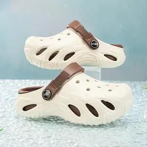 Boys' Medium-Large Open Toe Clogs, Summer Fashion Simple Comfortable Slippers, Outdoor Beach Footwear for Kids
