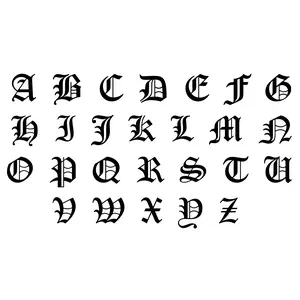 Letters - Old English Font