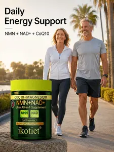 IKOTIET NMN + NAD+ + CoQ10 Supplement, Supports Cellular Energy, Daily Energy & Vitality, Active Lifestyle Formula for Men and Women, 60 Capsules + Free Trial Pack