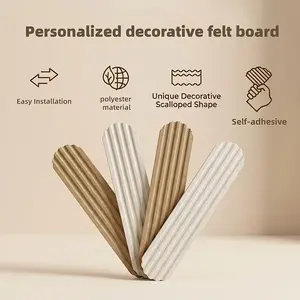 Self-Adhesive Felt Wall Stickers, Removable Non-Damaging Fabric Photo Display Board, Reusable Bulletin Board for Bedroom Office Classroom, Home Decor Accessory
