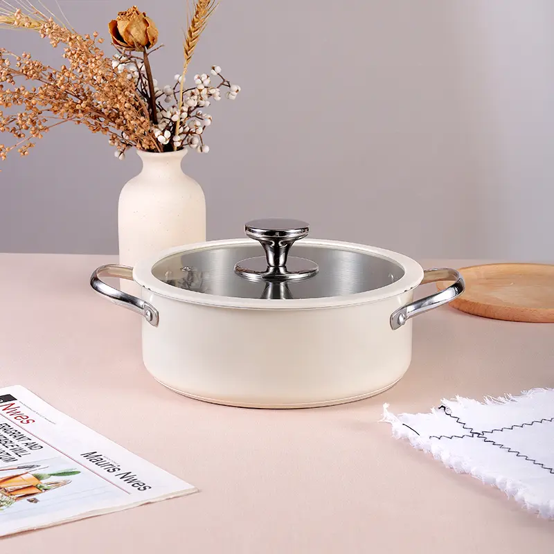 Mueller DuraCast Enameled Cast Iron Dutch Oven Pot with Lid Sourdough Dutch Oven, Casserole Pot, Braiser Pan, All Cooktops, Oven Safe to 500F, Cookware Kitchen, Wide Handles Even Heat Distribution, Steel Stainless Knob