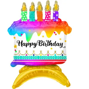 Colorful Birthday Cake Foil Balloon