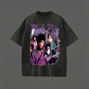 Prince Purple Rain Revolution Graphic T-Shirt Classic Crew Neck Tee