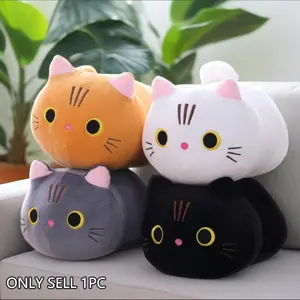 Cute Cartoon Cat Plush Toy, Soft Kitten Doll for Boys & Girls, Ideal Halloween Christmas Gift, Home Decor Stuffed Animal, Soft Adorable Stuffed, Huggable Stuffed Animal