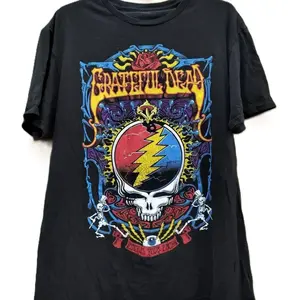 Vintage Grateful Shirt Dead Steal Your Face Short Sleeve Retro Unisex T-Shirt, Classic Top Tee