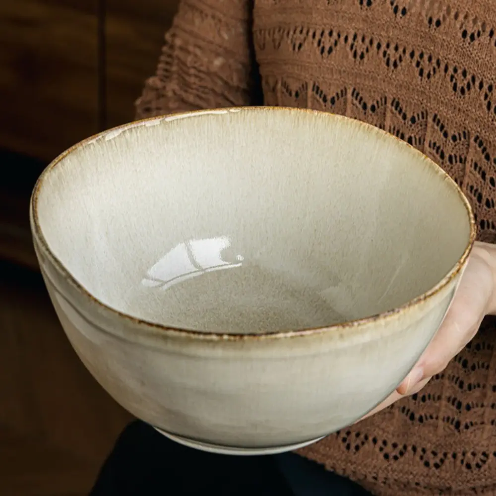 Boixioda 8 Inch Ceramic Soup Bowl, Salad Bowl, Large Serving Bowl, Fruit Bowl, Bowl Prep, Kitchen Restaurantware, Durable & Stylish Design