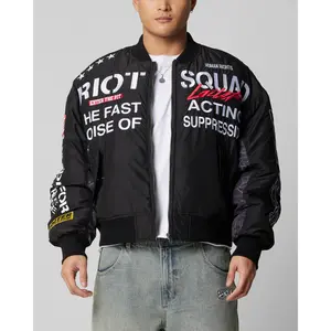 Loiter Riot Squad Bomber Jacket Black