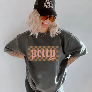 Retro Petty Shirt Unisex Apparel Relaxed Fit Printed in the USA Women's Casual Comfort Cotton Top Athletic Boho Chic Crewneck Baggy Style Everyday Streetwear Summer Machine Washable
