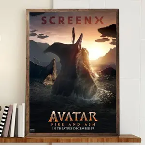 Avatar 3 Fire and Ash Poster Unframed, Dynamic Sci-Fi Wall Art, Fantasy Movie Print, Elemental Home Decor for Fans