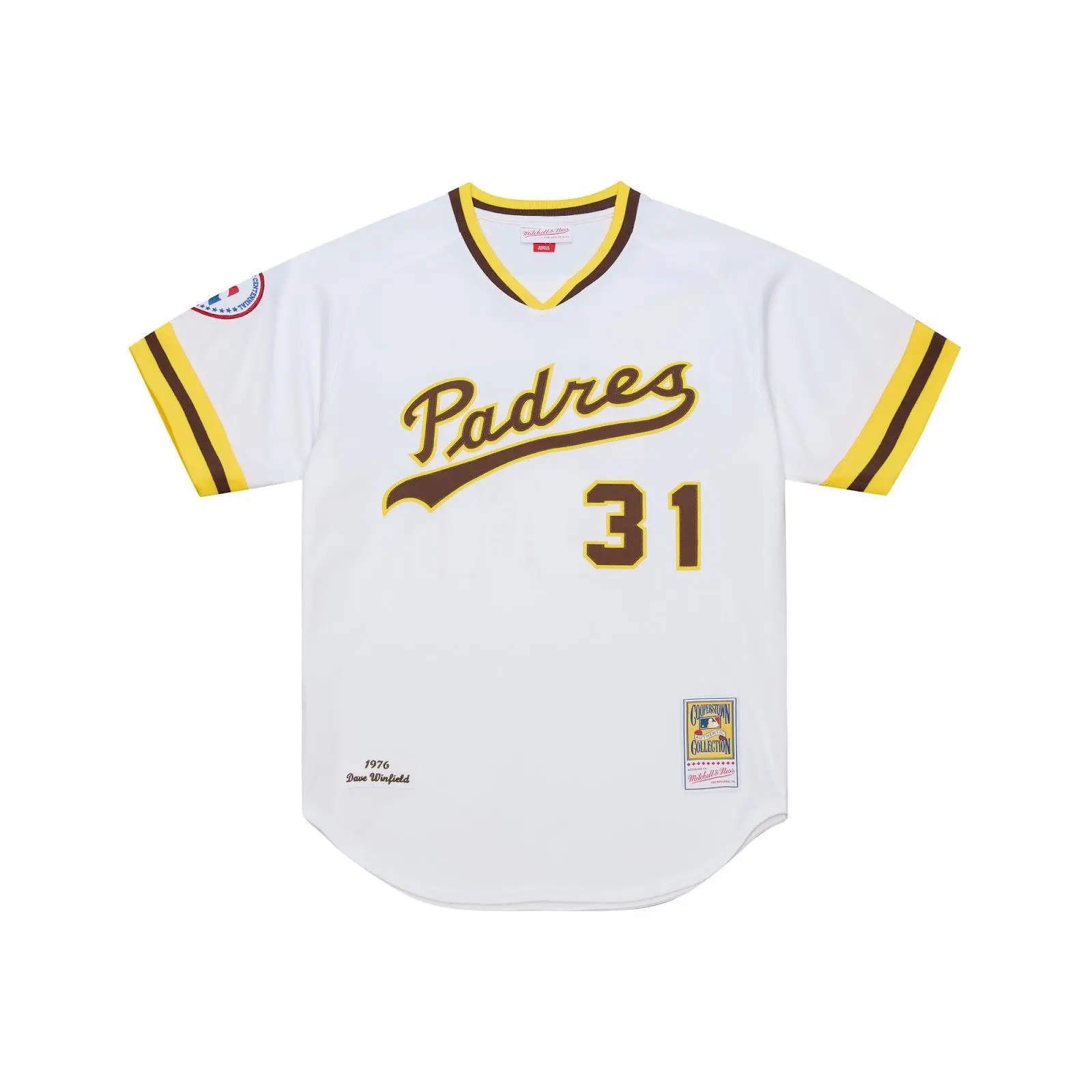 Dave Winfield San Diego Padres 1976 White Authentic Jersey MLB Throwback Baseball Cooperstown Fan Gear Mitchell & Ness