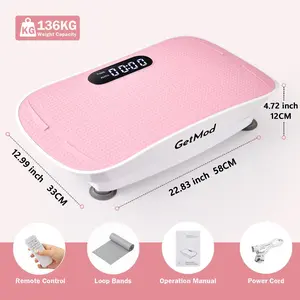 【Free Delivery】GetMod Vibration Plate :  High-Power Motor for Smooth Operation ,Plus Size Smart Vibration Plates Pro Exercise Equipment , Full Body Workout Machine at Home Gym Stuff Vibrational Platform for Wellness and Fitness Bluetooth Speaker #2
