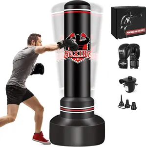 Heavy Punching Bag with Stand Adults Teens,70" Free Standing Boxing Bags,Kickboxing  Equipment Bags for Men  Thai Fitness Karate