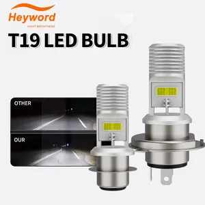 Heyword Brand 1PC H4 Ba20d P15d T19 LED Motorcycle Bulb, Easy Install, Suitable for Motorcycle & Scooter Lighting, Aluminum Enclosure