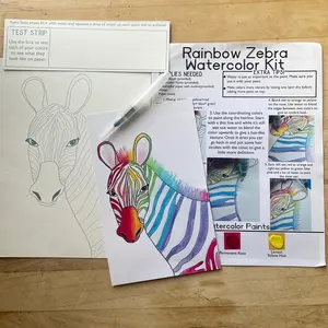 Rainbow Zebra Watercolor Painting Kit