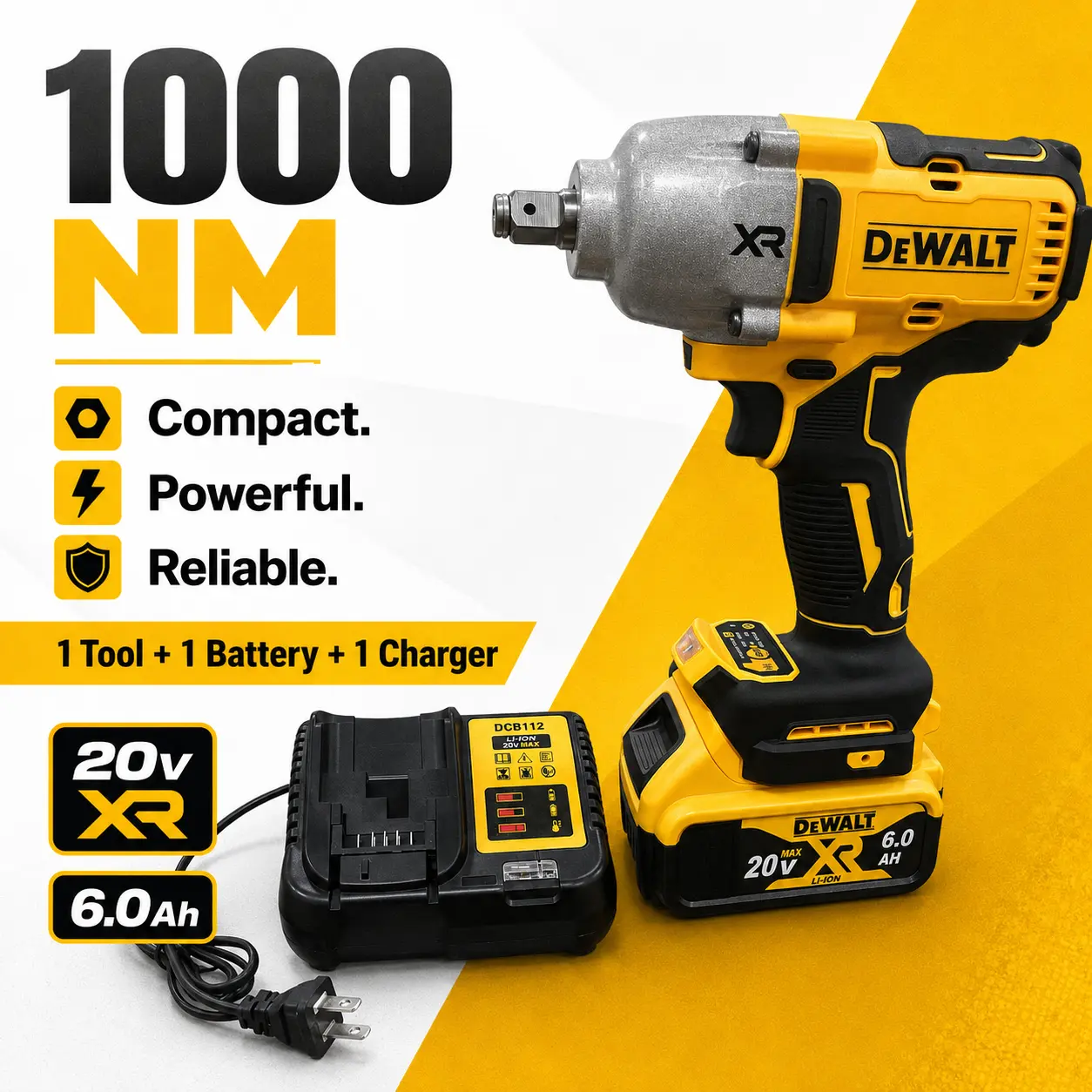 DEWALT DCF900 Impact Wrench 1/2" Inch High Torque With Hog Ring Anvil Brushless Cordless DEWALT DCF900 Impact Wrench 1/2" Inch High Torque With Hog Ring Anvil Brushless Cordless
