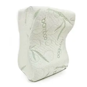 Memory Foam Knee Pillow for Side Sleepers, for Knee, Hip, and Back Pain, Bamboo