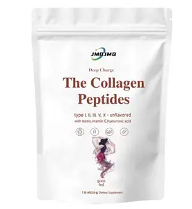 JMQJMQ Multi Collagen Peptide Powder - Hydrolyzed Protein Peptides containing Hyaluronic Acid, Biotin, and Vitamin C (Type I, II, III, V, X) - Fragrance free