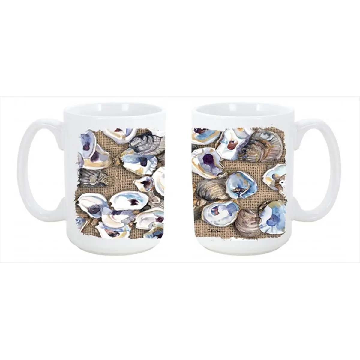 Oyster Dishwasher Safe Microwavable Ceramic Coffee Mug 15 oz.