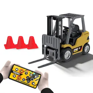 Mini Alloy Forklift 1:64 Scale, 2.4GHz Remote Control, Adjustable 3-Speed, USB Rechargeable, Dual Mode, Birthday Gift for Kids