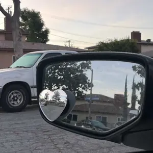 Joytutus 2-Pack Heart-Shaped Automotive Blind Spot Mirror, Auto Parts Accessories - Wide Angle, 360-Degree View, Frameless Universal Fit, Modern Aesthetic, Accessories for Car