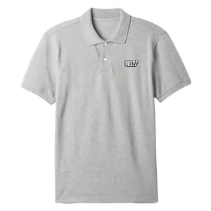 Neff Men's Grey Embroidered Short-Sleeve Polo Top, Polyester-Cotton Blend Menswear Shirt
