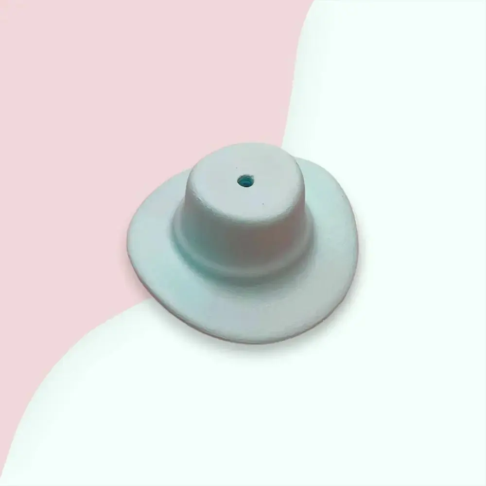 Colorful Concrete Cowboy Hat Incense Holder: Light Blue / Matte