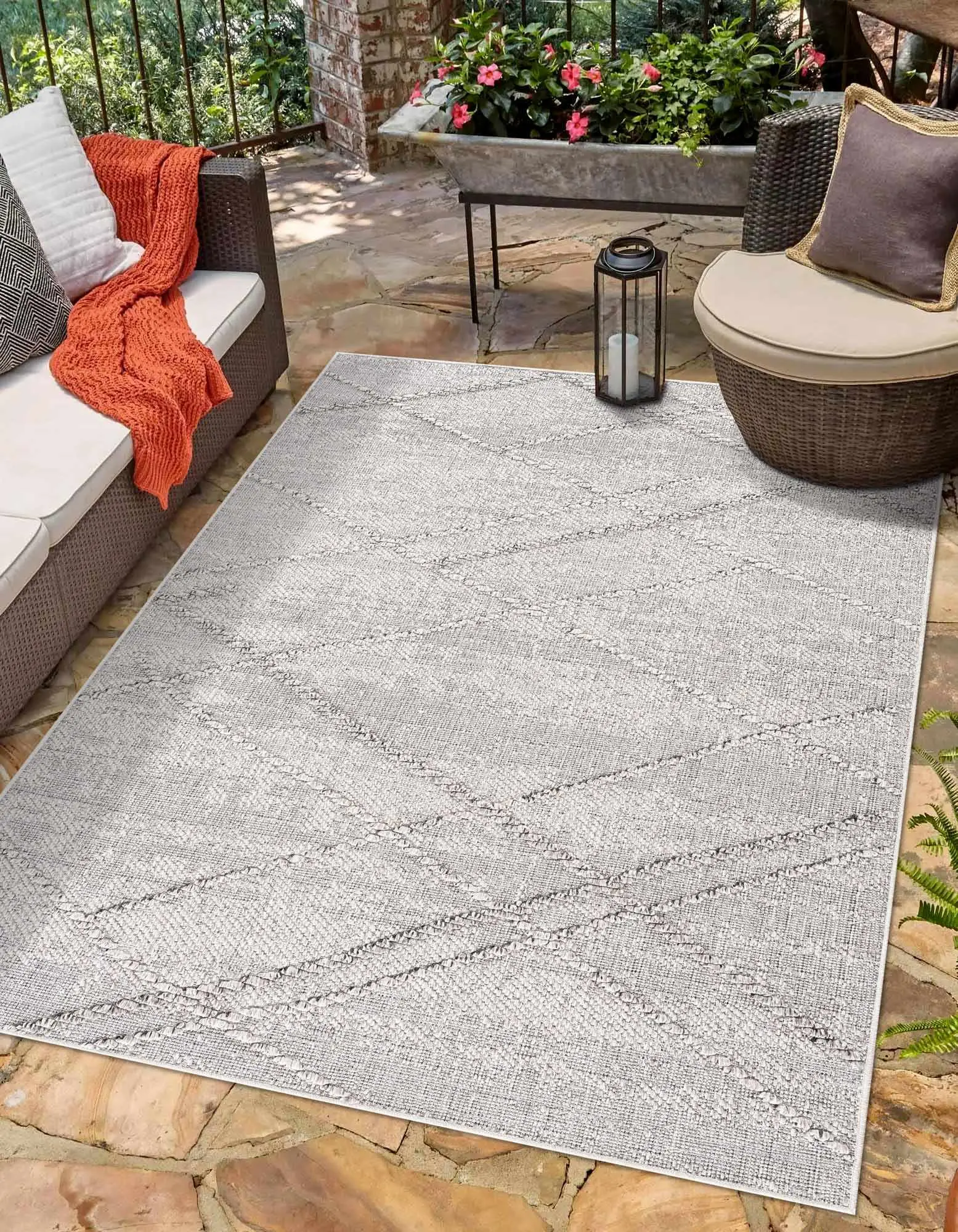 Baqer Bone & Taupe Textured Performance Rug - Clearance Baqer Bone & Taupe Textured Performance Rug - Clearance