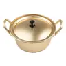 18cm Round Traditional Sealed Thermal Soup Pot with Lid - Durable Lightweight Aluminium Classic Ramen Pot for Instant Meals, 2-pack Fit Compatible Single Piece Kitchen Cookware