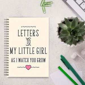 Letter to My Little Girl Spiral Notebook, 1 Count Letter to My Little Girl Notebook, Self-improvement Prompts Journal, Suitable for Gifting to Friends, Family, Loved Ones, Or Yourself, Planner Notebook