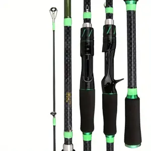 180cm/70.86inch-Green Carbon Fiber Fishing Rod-Lightweight Design, Strong Pulling Force-Medium-fast Speed-Segmented Comfortable Grip-Useful in Multiple Waters-Suitable for Outdoor Fishing Enthusiasts
