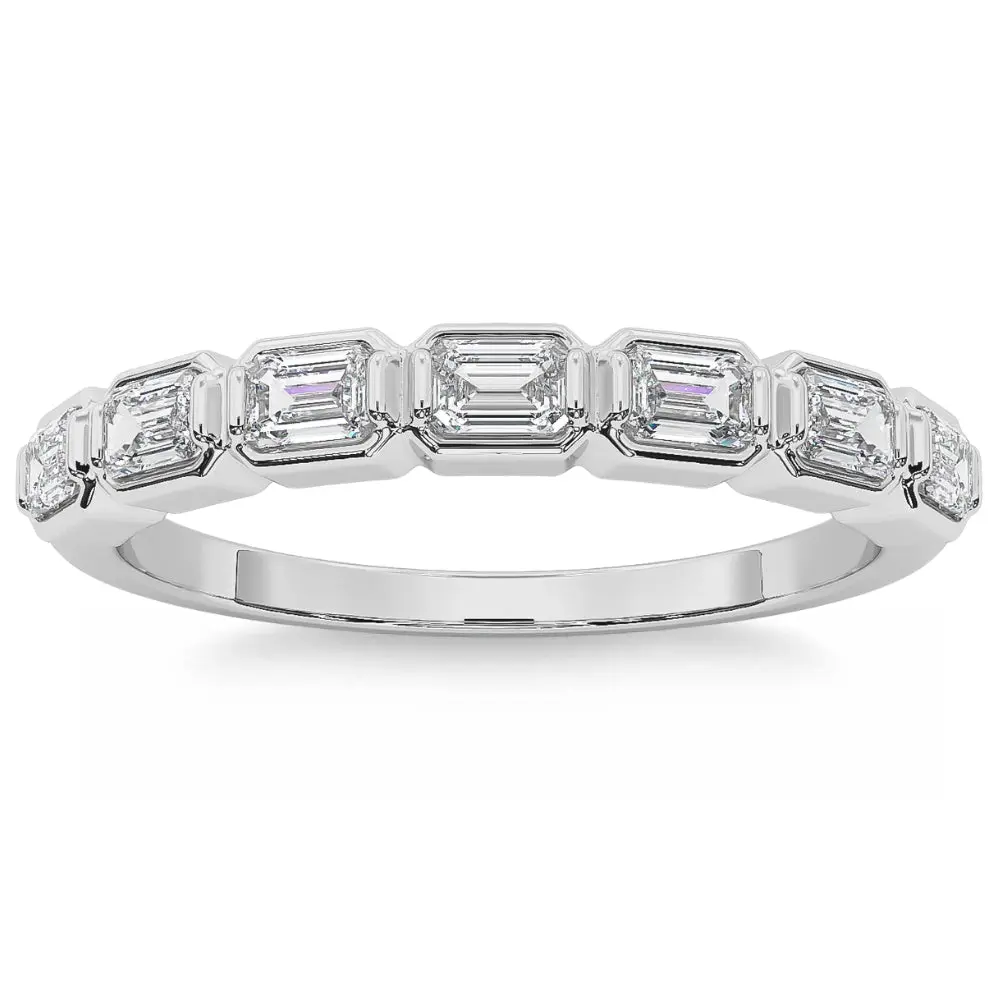 5/8Ct Baguette Cut Wedding Ring Anniversary Band 14k Gold Lab Grown
