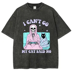 "Don't Forget to Hydrate" Skull Washed T-Shirt Women's Short Sleeve Casual Summer Top with Vintage Finish & Fun Graphic Design Breathable Crewneck Trend Womenswear