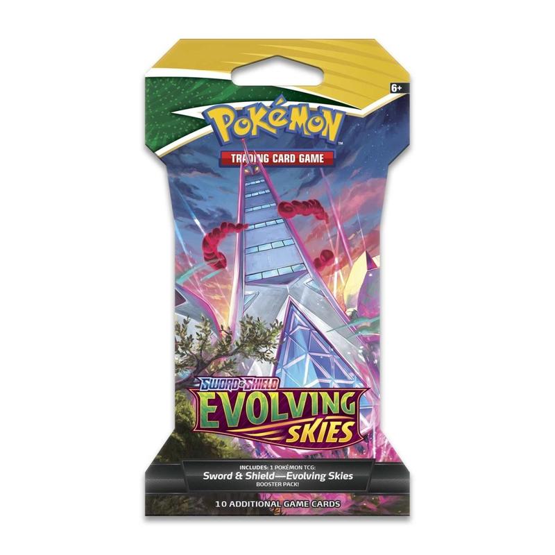 Pokémon TCG: Sword & Shield- Evolving Skies Sleeved Booster Pack (ONE PACK) (10 Cards)(NO REFUNDS OR RETURNS ONCE PURCHASED)