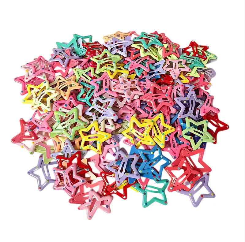 Star Mini Hair Clips for Girls & Teens 100pcs Set, Colorful Non-Slip Claw Barrettes for Everyday Styling, School, Parties & Outings - Cute Portable Hair Accessories, Secure Grip