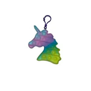 Unicorn Pop It Toy Keychain