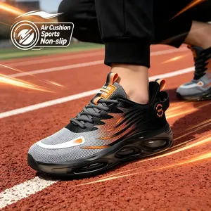 Men's Elastic Comfort Casual Sneakers Lightweight Breathable Anti-Slip Outdoor Gym Running Shoes