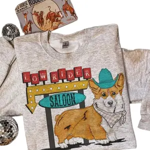 Low Rider Saloon Corgi Sweatshirt, western clothing, western outfits women, western tops, T-shirt and Hoodie 4