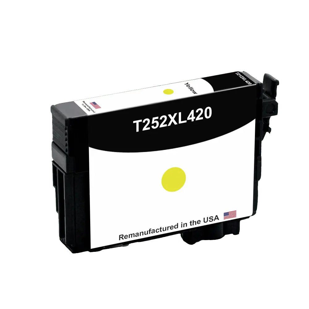 U.S. Remanufactured for Epson T252XL High Yield Yellow, T252XL420