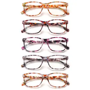 5-Pack Stylish Anti-Blue Light Reading Glasses for women.Featuring classic floral prints and spring hinges,with premium anti-blue light lenses effectively relieve eye strain.Perfect for daily commutes and computer work,the great holiday gifts.