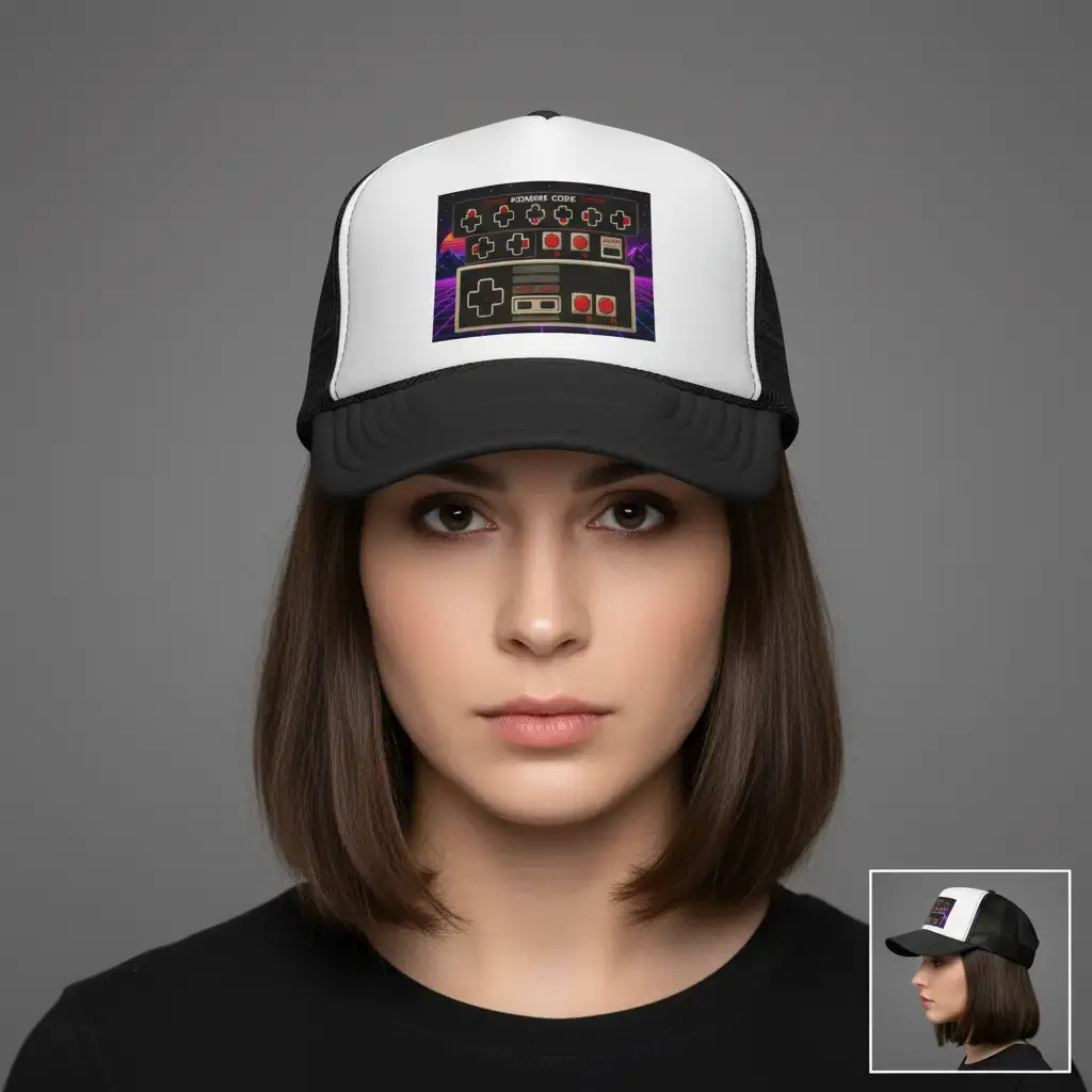 Konami Code Trucker cap | Gaming Retro