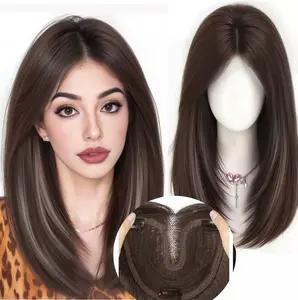 Women's Collar-Length Synthetic Lace Front Full Wig, Heat Resistant, No Hair Net Needed, Top Hair Coverage, Volume Enhancement, Fluffy Layers, Highlighted, Natural Look, Spring Glow Up Style