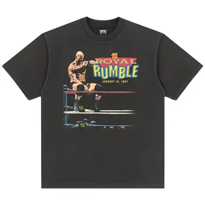 Stone Cold Steve Austin Royal Rumble 1997 Boxy T-Shirt, WWE Merch, Classic Wrestling Shirt, Sports Apparel, Gift for WWE Fans
