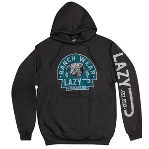 Men's Lazy J Ranch Cactus Hereford Arrowhead Logo Hoodie For Lazy J Lover Pullover Hoodie Cheap Brand Clothing, Casual Cotton, Gildan Daily Comfort For Men For Women