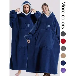 Flannel Hooded Robe Set with Apple Pocket Long Sleeve Loose Fit Knit Fabric Slight Stretch Fruit Vegetable Pattern Basics Style for Fall Winter Women Bridal Robes Collar Baggy Gowns Loungewear Polyester Nightwear Comfort Soft Daily Wear