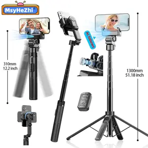 MsyHeZhi Tripod rotation selfie stick  foldable selfie stick selfie stabilizer new anti shake gimbal selfie smart tracking tripod tripods of tiktok facial recognition tripod phone tripod wiht remote 360 rotation selfie stick tiktokshopspringglowup