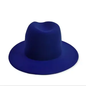 royal blue  Fedora with Red Bottom for women and men