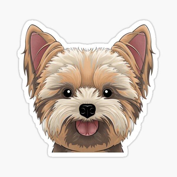 Peeking Yorkie Sticker - Cute Sticker - Waterproof Sticker - Bumper Sticker 3x3 inch - Vinyl Sticker Decal for Car Laptop Wall Window Water Bottles Decor Decorative
