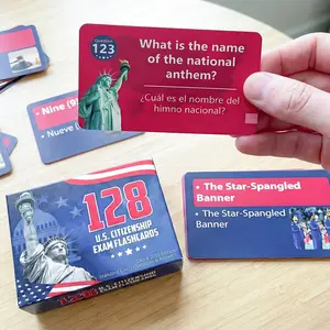 128 U.S. Citizenship Flash Cards 2026, USCIS Civics Questions & Answers, Bilingual English Spanish Study Guide, Tarjetas de Ciudadania 2026, Preguntas para La Ciudadania, US Test Naturalization Exam, Interview Prep With Visual Learning
