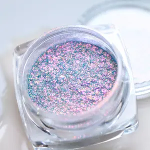 Multicolor Chameleon Powder, 1/2/4 Counts Nail Glitter Aurora Neon Rainbow Pigment, Iridescent Eye Shadow Nail Polishing Powder, Glam Pack Glitter
