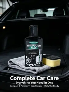 fathersdaygift Tire Polish Paste 100g  — Suitable for Car Tires, Bicycle Tires, and Rubber/Plastic Parts. Provides Rapid Shine and Long-Lasting Black Luster; Water- and Stain-Resistant. Instantly Restores a Brand-New Look with Just a Wipe summervibes
